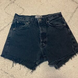 Agolde Black Jean Shorts